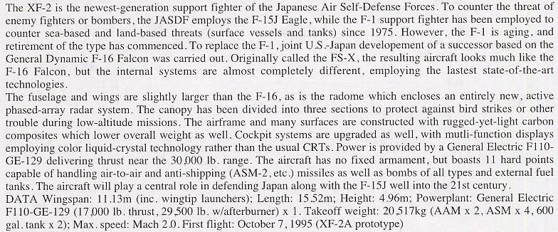 三菱 F-2A/B (プラモデル) 英語解説1