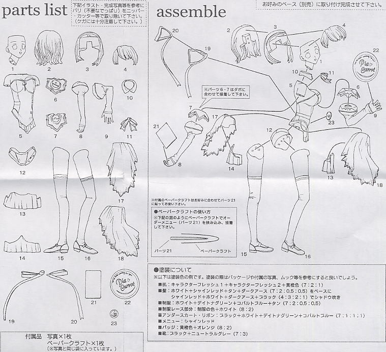 Hasegawa Akemi Floral Mint Type (Resin Kit) Assembly guide1