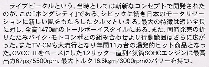 `82 ホンダ シティR (プラモデル) 解説1