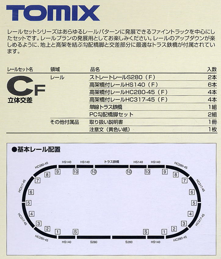 Fine Track レールセット 立体交差セット (レールパターンC) (鉄道模型) 商品画像1