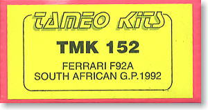 FerarriF92A South Africa G.P.1992 (Metal/Resin kit)