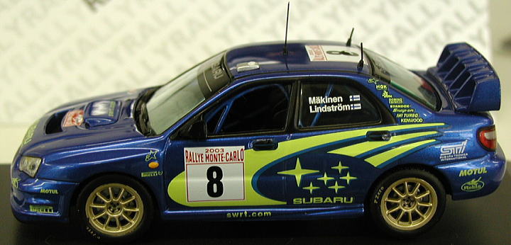 スバル インプレッサ WRC No.8 2003年モンテカルロ (T.MAKINEN/K.LINDSTROM) (ミニカー) 商品画像1