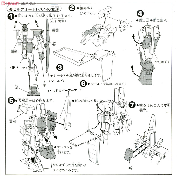 MRX-010 サイコガンダム Mk-II (1/300) (ガンプラ) 設計図3