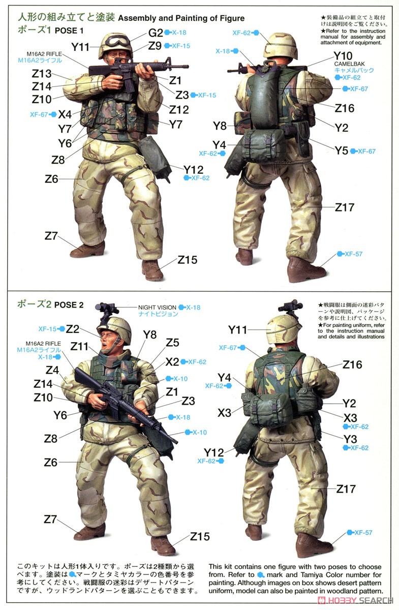 現用アメリカ陸軍歩兵 (デザートユニフォーム) (プラモデル) 塗装1