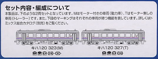 JR キハ120形 ディーゼルカー (福塩線) (2両セット) (鉄道模型) 設計図1