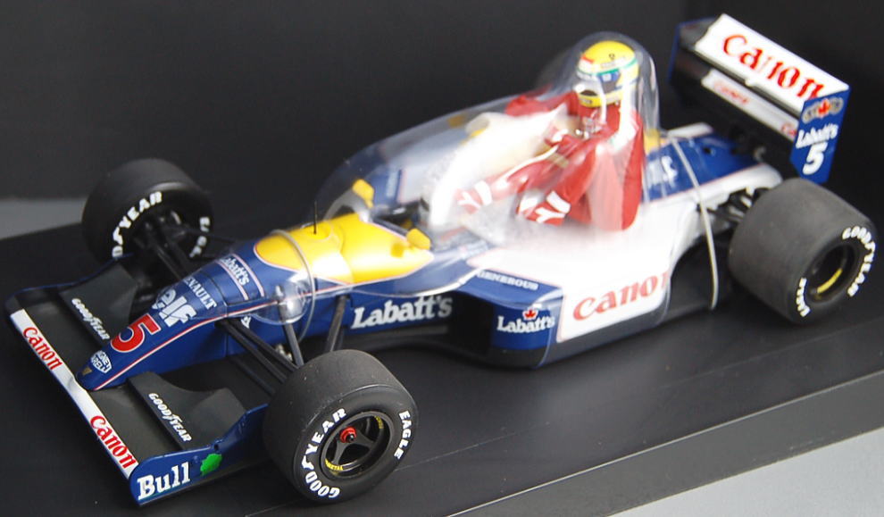 WILLIAMS RENAULT FW14 N.MANSELL WITH SENNA RIDING ON ENGINE COVER BRITISH GP JULY 14TH 1991 (ミニカー) 商品画像2