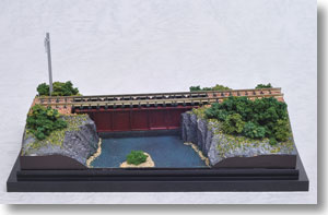 名鉄谷汲線・ガーダー橋 (ぷちらまトレイン) (鉄道模型)
