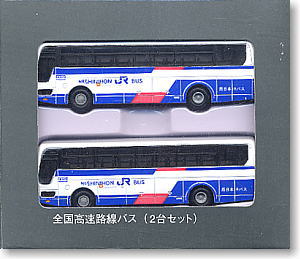 三菱 エアロクイーン 西日本JRバス (2台入り) (鉄道模型)