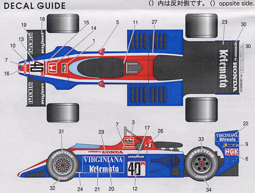 スピリットホンダ201C イタリアGP`83 (レジン・メタルキット) 塗装2