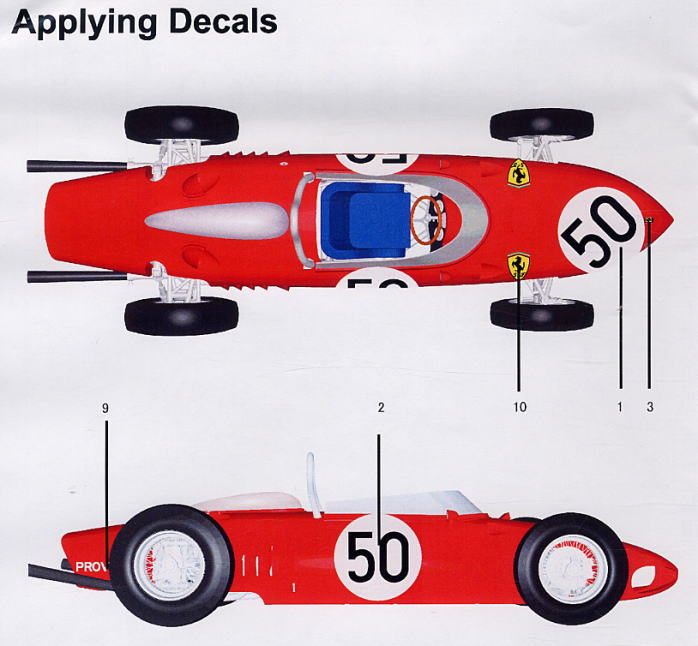 フェラーリ 156 シャークノーズ 65度エンジン(`61フランスGP) (レジン・メタルキット) 塗装2
