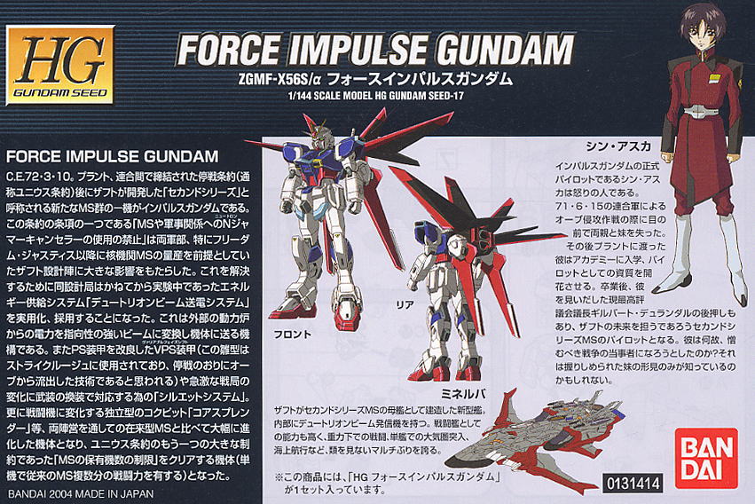 フォースインパルスガンダム (HG) (ガンプラ) 解説1