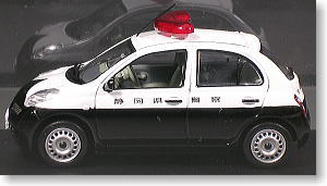 ニッサン マーチ 2002 パトロール 静岡県警察車両仕様 (ミニカー)