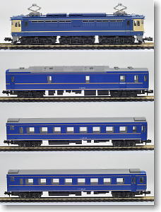 EF65-1000 + 24系ブルートレイン金帯 (4両セット) (鉄道模型)