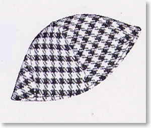 Houndstooth Check Hat (Black and White) (Fashion Doll)