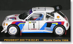 プジョー205 ターボ 16V Evo (86年WRC モンテカルロ/No.1) (ミニカー)