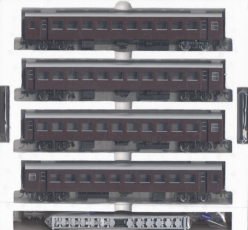 16番(HO) 国鉄 10系客車(座席車) ナハ11・ナハフ11 (茶色) (4両セット) (鉄道模型) 画像一覧