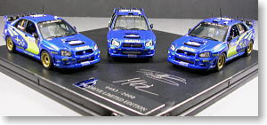 スバル インプレッサ WRC 2004 (3台セット)★フラッグ付 (ミニカー)