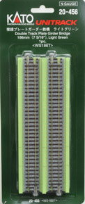 Unitrack Double Track Plate Girder Bridge 186mm (7 5/16``), Light Green < WS186T > (1pc.) (Model Train)