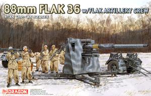 German 88mm Flak 36 w/Crew (Plastic model)