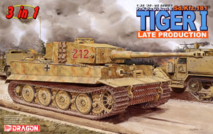 WWII ドイツ重戦車Pz.Kpfw.VI Ausf.E ティーガーI 後期生産型 3in1