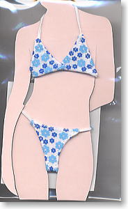 Bikini Swimsuit (Pedicel/Blue) (Fashion Doll)