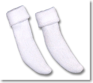 For 23cm Fold in Three Socks (White) (Fashion Doll)