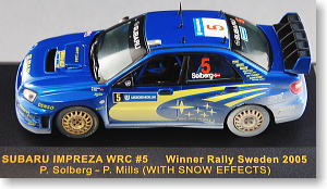スバル インプレッサ WRC (No.6/P.ソルベルグ/2005年スウェディッシュラリーウイナー)スノウエフェクト付 (ミニカー)