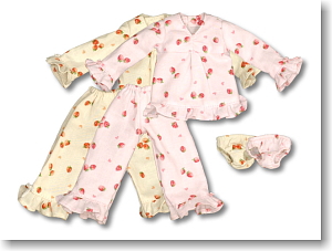 Good Night Strawberry Pajamas Set (Pink) (Fashion Doll)