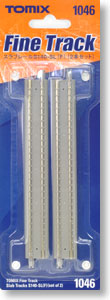 Fine Track Slab Tracks S140-SL (F) (Single Straight) (Set of 2) (Model Train)