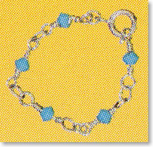 Tarcoiz Style Necklace (Silver-Blue Green) (Fashion Doll)