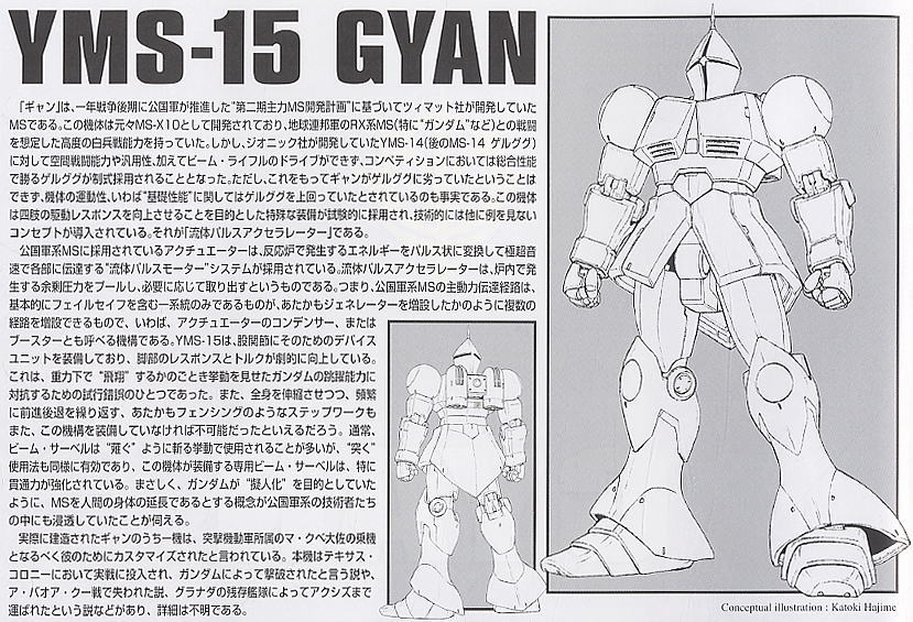YMS-15 ギャン (MG) (ガンプラ) 解説1