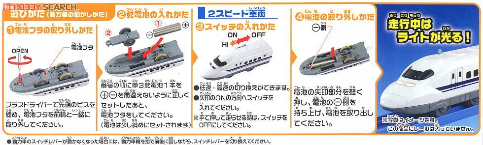 S-01 ライト付 700系 新幹線 (プラレール) 解説2