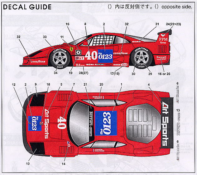 フェラーリF40コンペティツィオーネ IMSA 1990 (レジン・メタルキット) 塗装2