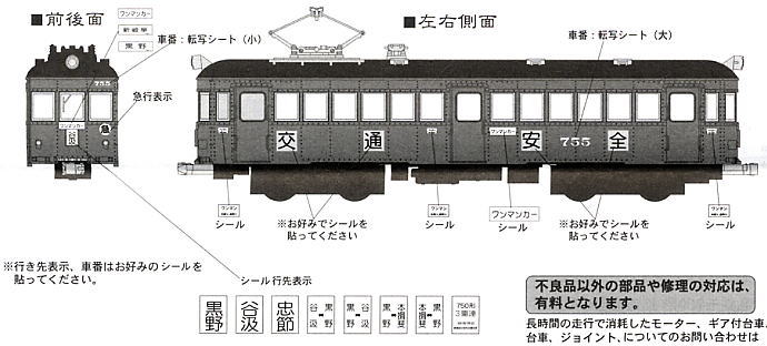 名鉄 モ750形 スカーレット色 (M車) (鉄道模型) 解説2