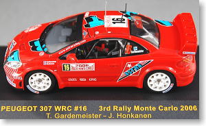 プジョー307 WRC No.16 2006年モンテカルロ 3位 (T.ガルデマイスター) (ミニカー)