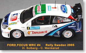 フォード フォーカス WRC No.4 スウェーデン (H.ソルベルグ) (ミニカー)