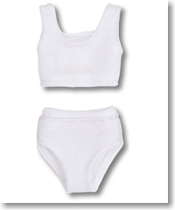 For 25cm Sports Brassiere and Shorts Set (White) (Fashion Doll)