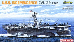 WW.II アメリカ海軍空母 U.S.S.インディペンデンス CVL-22 (プラモデル)