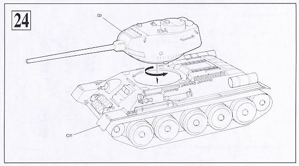 WW.II ソビエト軍 T-34/85 Mod.1944 (プラモデル) 設計図6