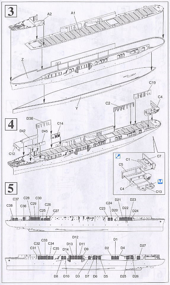 アメリカ海軍 航空母艦 U.S.S.ハンコック CV-19 設計図2