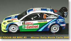 フォード フォーカス WRC 2006年WRCモンテカルロ優勝 No.3 M・グロンホルム (ミニカー)