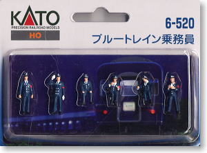 (HO)Figure : Blue Train Trainman (6pcs.) (Model Train)