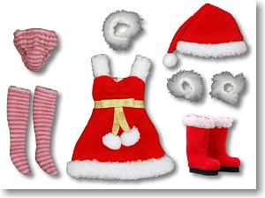 For 25cm Santa Clothes Set (Red) (Fashion Doll)
