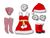 For 25cm Santa Clothes Set (Red) (Fashion Doll) Item picture3