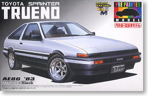 トヨタ AE86スプリンタートレノ 前期型 白/黒 プリペイントモデル (プラモデル)