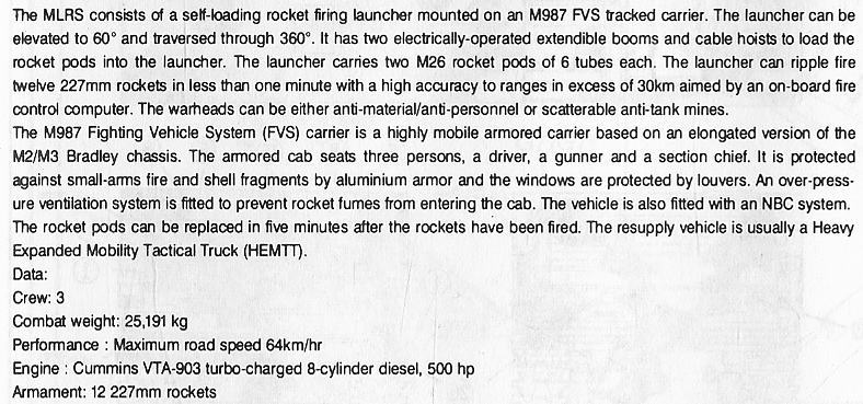 NATO MLRS (プラモデル) 英語解説1