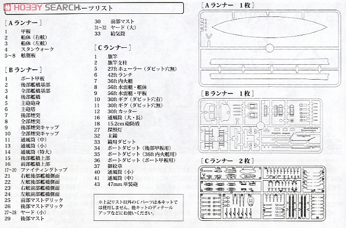 日本海軍戦艦 八島 (プラモデル) 設計図4