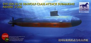 米 シーウルフ級攻撃型原子力潜水艦 SSN-21/22 (プラモデル)