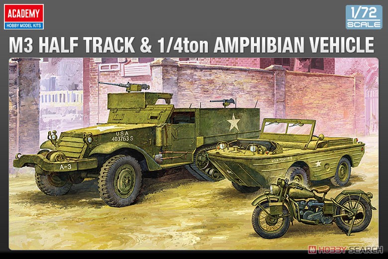 アメリカ軍 M3ハーフトラック＆GPA＆オートバイ (プラモデル) その他の画像1