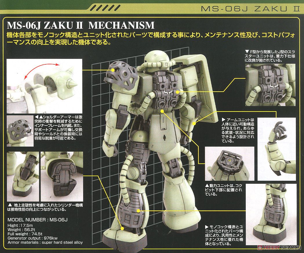 MS-06J 量産型ザクII Ver.2.0 (MG) (ガンプラ) 解説4